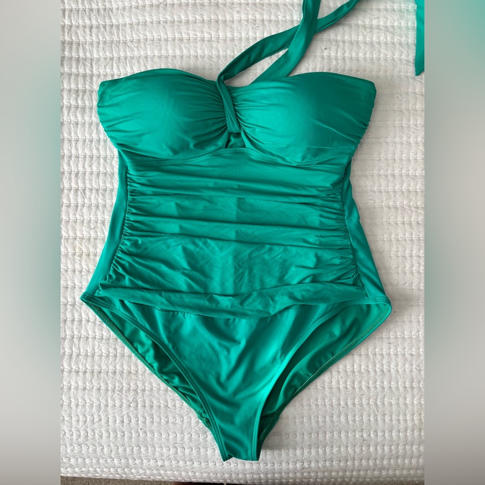 Lauren Ralph Lauren Cutout One-Piece Halter Swimsuit